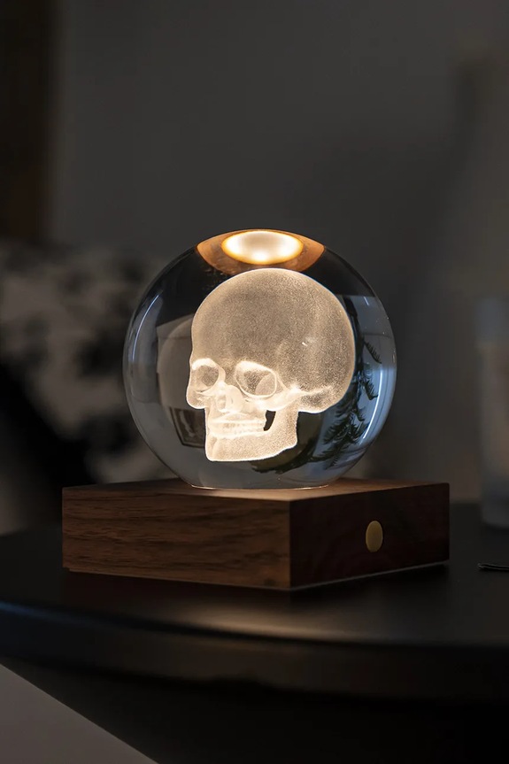 Bezdrôtová led stolná lampa Gingko Design Amber Crystal Light 9,5 x 8 cm hnedá G025SK