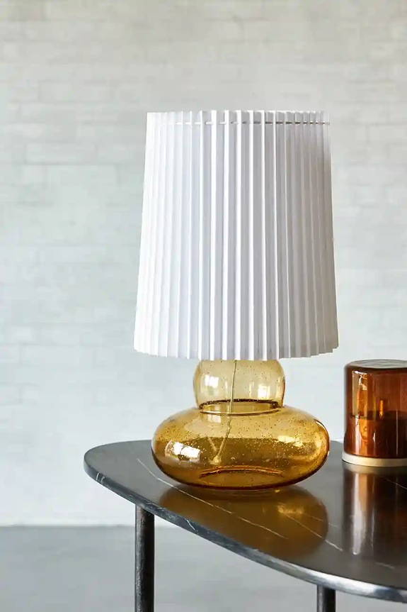 Σαλόνι και υπνοδωμάτιο Επιτραπέζιο φωτιστικό House Doctor HDRibe 55 x 27,5 cm 262320061 πορτοκαλί