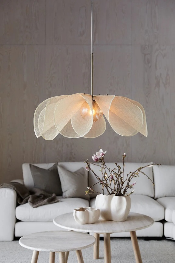 Living și dormitor Markslöjd lampă suspendată Styrka 75 cm 108661 bej