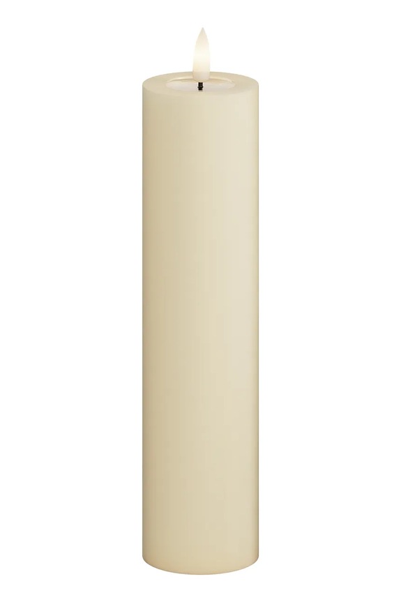 Свеча led Deluxe Homeart Cream Bloklys 5 x 20 cm бежевый RF.0107