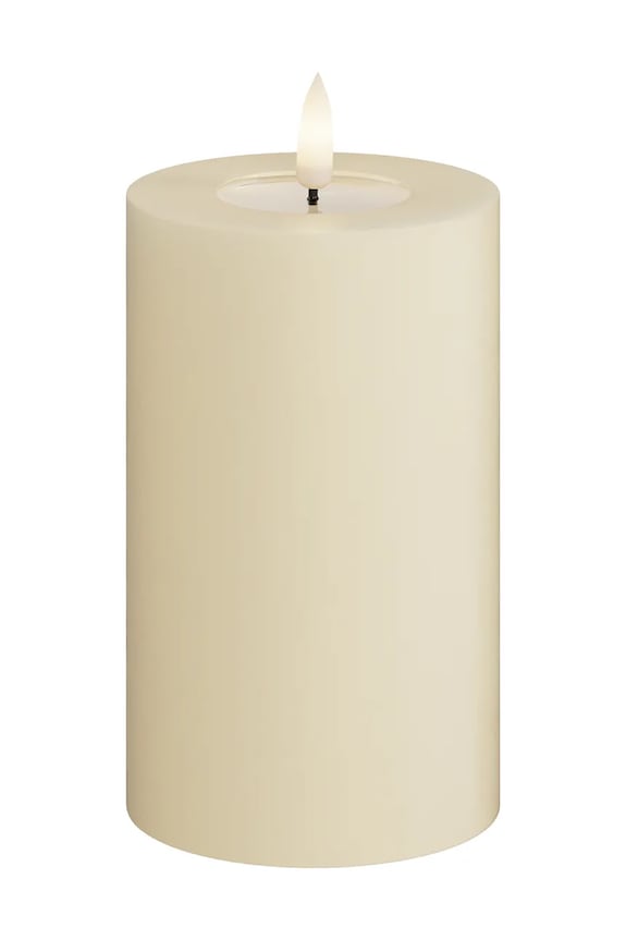 Свеча led Deluxe Homeart Cream Bloklys 7,5 x 12,5 cm бежевый RF.0109