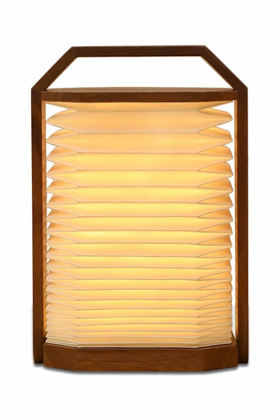 Ασύρματο επιτραπέζιο φωτιστικό led Gingko Design Smart Origami Lamp 10,3 x 10,3 x 4 cm G033WT καφέ AA00