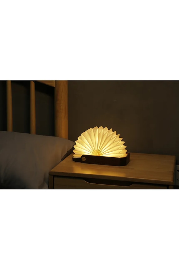 Ασύρματο επιτραπέζιο φωτιστικό led Gingko Design Smart Origami Lamp 10,3 x 10,3 x 4 cm G033WT καφέ