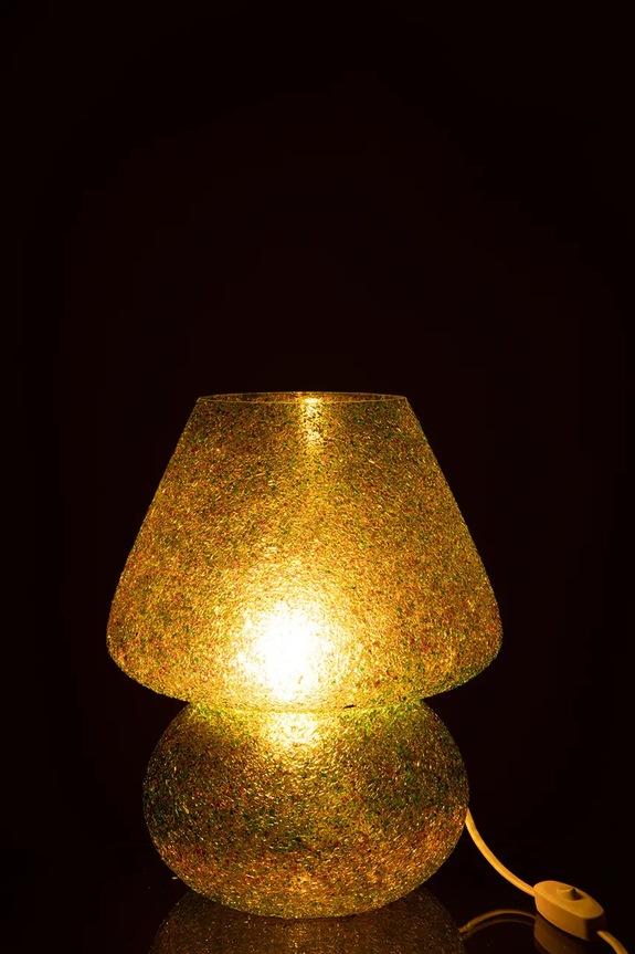 Salon i sypialnia J-Line lampa stołowa 23 x 23 x 30 cm 38050. zielony