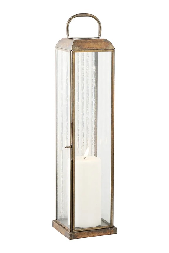 Salon i sypialnia House Nordic latarenka Herslev 12 x 49 cm 6409124 brązowy