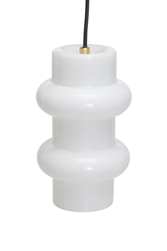 Hübsch závesná lampa z mliečneho skla 15 x25 cm 962111 biela AA00