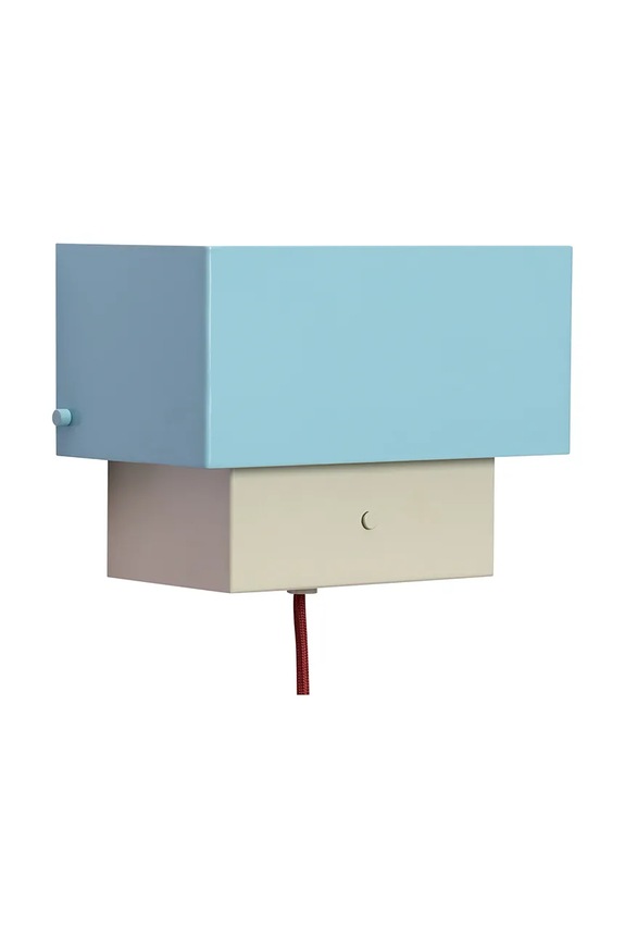 Hübsch lampka ścienna stalowa 22 x 12 x 17 cm niebieski 962116