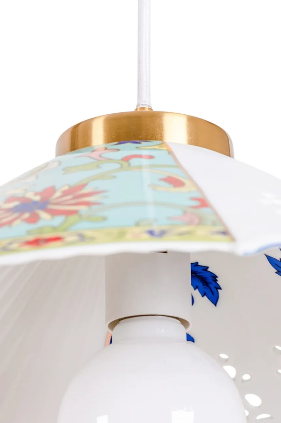 Seletti lampă suspendată din porțelan 36 x 35 x 14 cm multicolor 07096