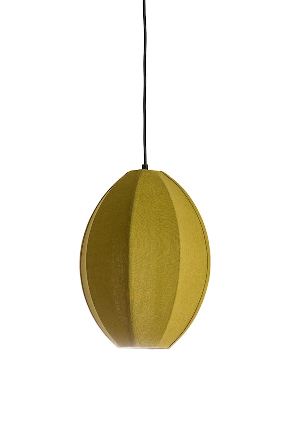 Light & Living lampă suspendată din material textil 28,5 x 38 cm verde 2984569
