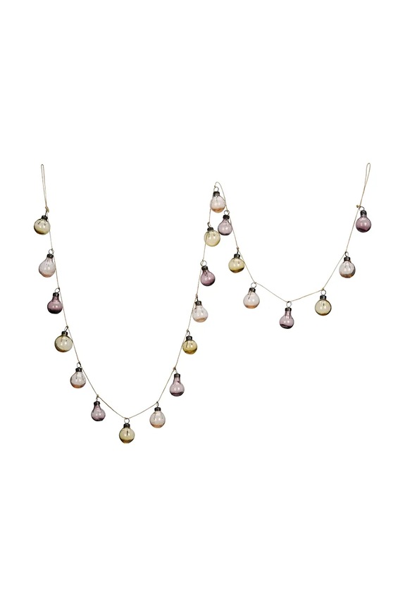 Madam Stoltz γιρλάντα διακοσμητική από γυαλί 155 cm πολύχρωμο EV.35881