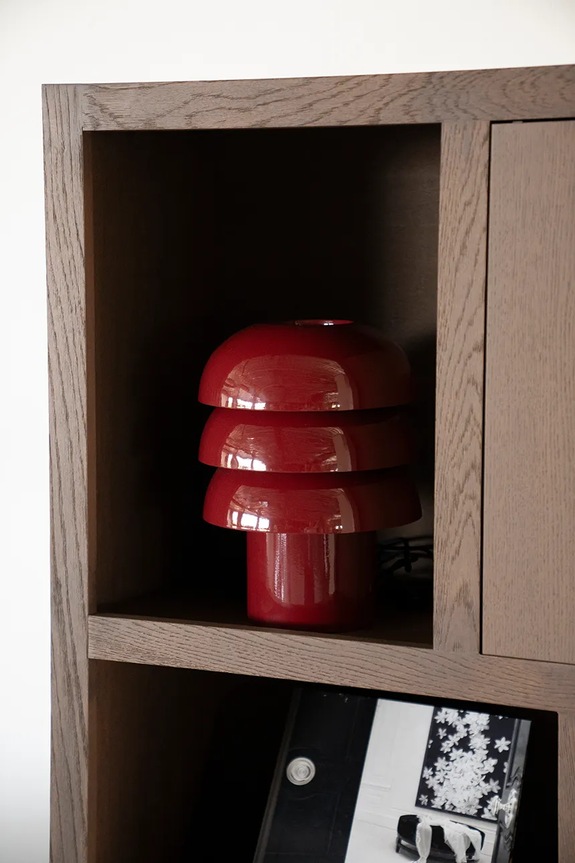 By-Boo lampă de masă din fier 25 x 25 x 35 cm burgundia 250143
