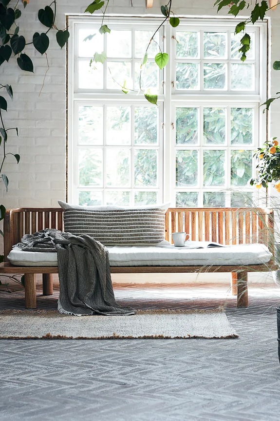 Μαξιλάρι για παγκάκι House Doctor 66 x 170 cm λευκό 209714000