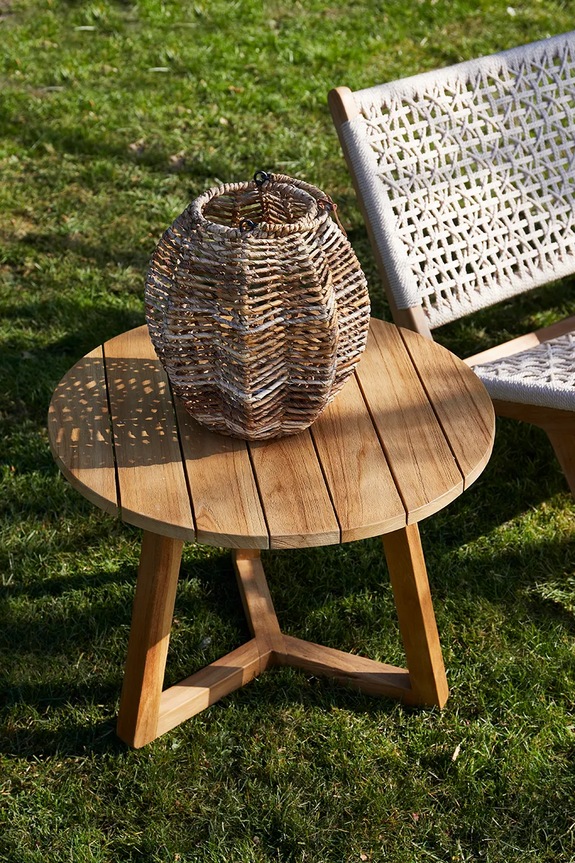Riviera Maison stolik kawowy z drewna teak brązowy 536550.