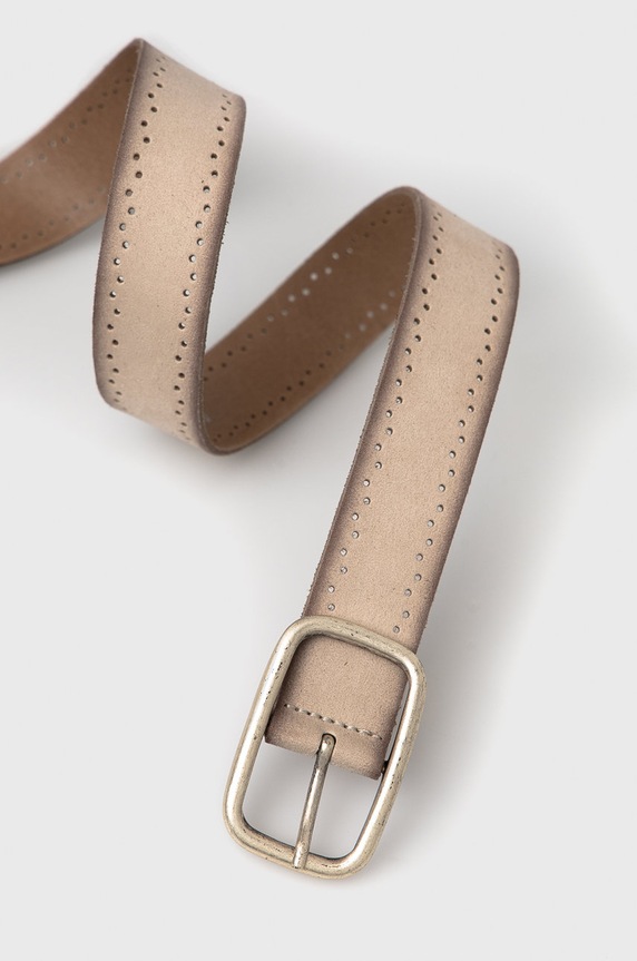 Mustang Pasek skórzany MW3008L04.130 beżowy AA00