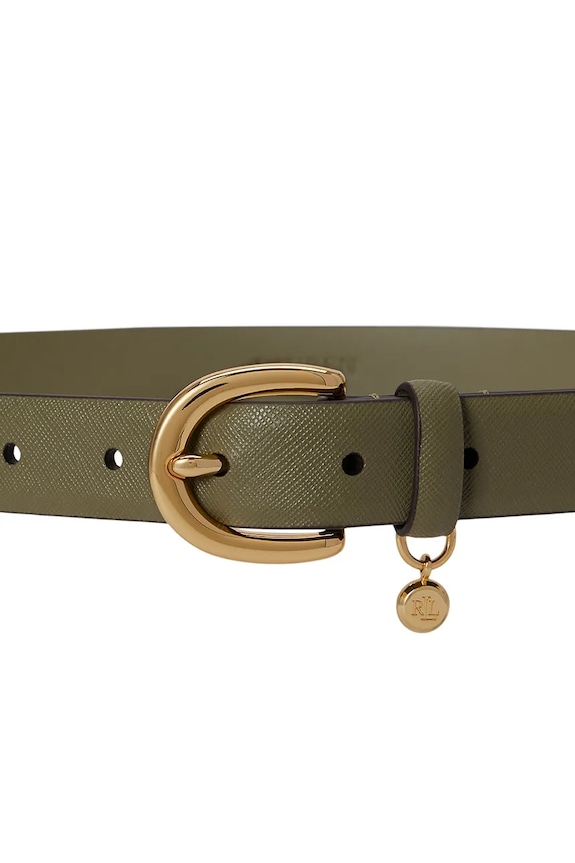 Lauren Ralph Lauren pásek dámský kožený 412802952 zelená AA00