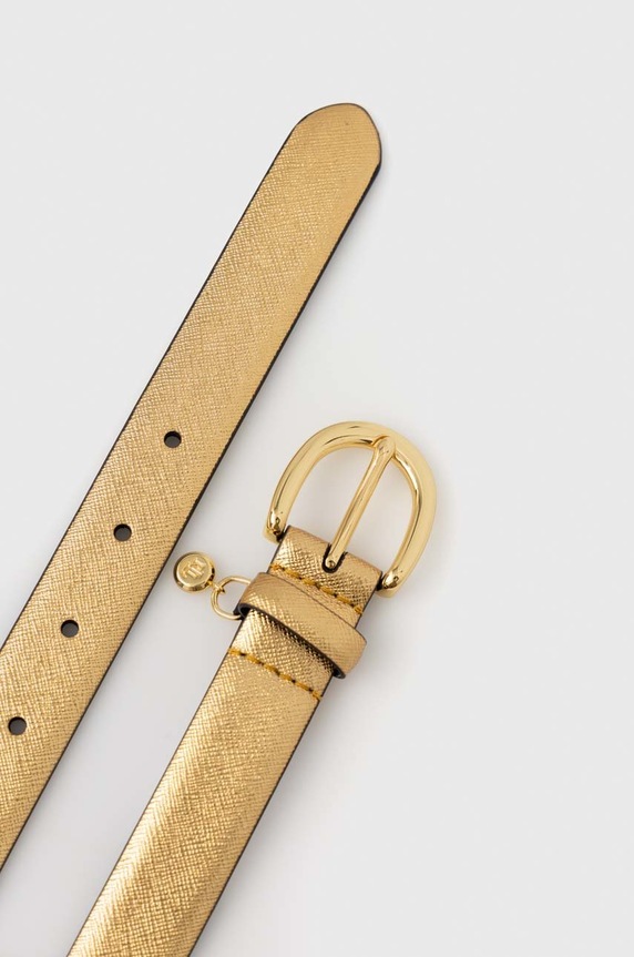 Lauren Ralph Lauren remen za žene kožni 412802952 zlatna AA00