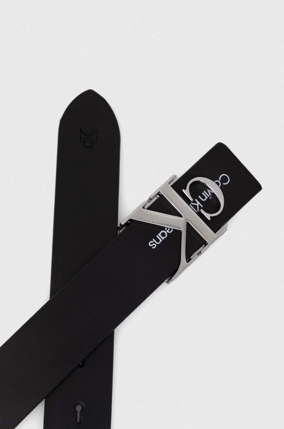 Calvin Klein pasek skórzany K60K610281 czarny AA00