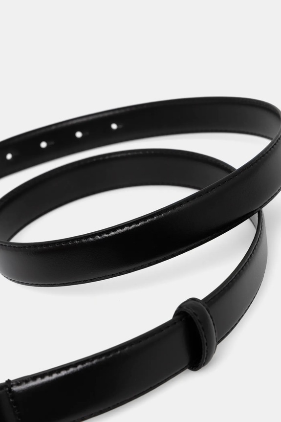 Kožni remen Karl Lagerfeld IKON A1W33184 crna SS25