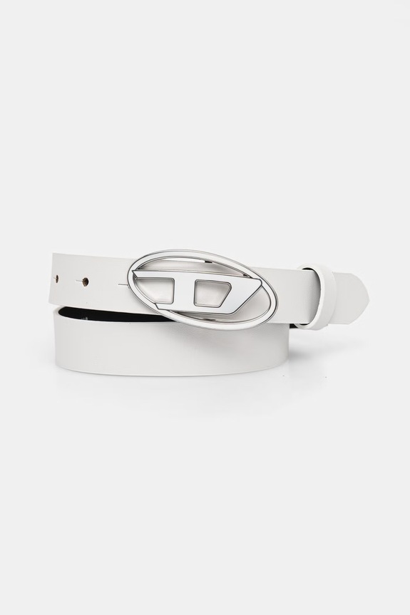 Diesel curea pentru femei de piele OVAL D LOGO B-1DR 25 alb X09716.P1245