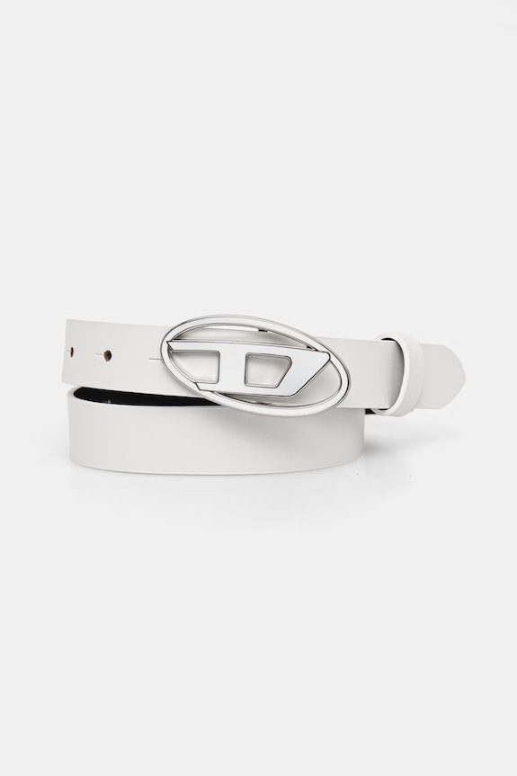 Diesel curea pentru femei de piele OVAL D LOGO B-1DR 25 alb X09716.P1245