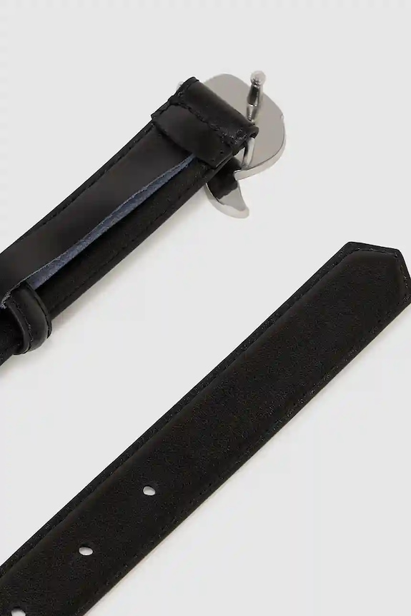 Kožni remen Karl Lagerfeld IKON crna A4W33046