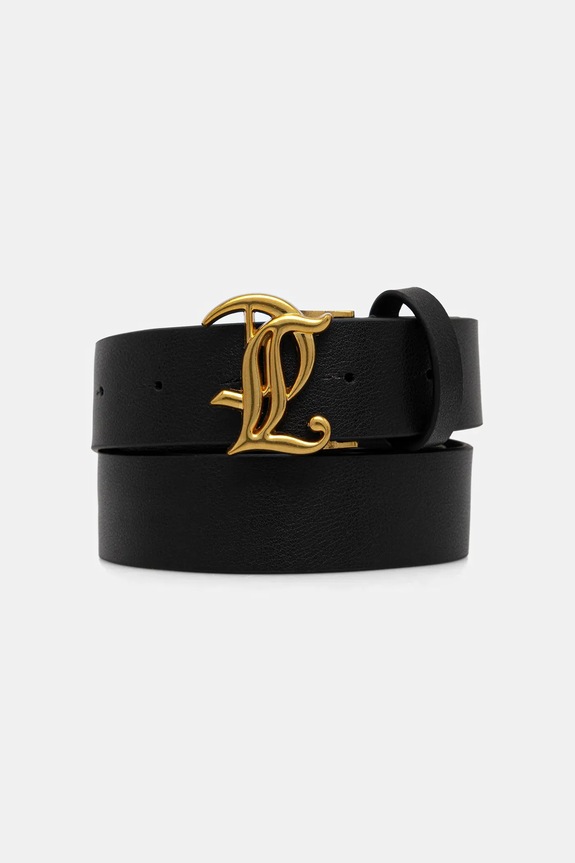 Kožený opasok Juicy Couture JC Darčekový box čierna WIJJ98537WL7