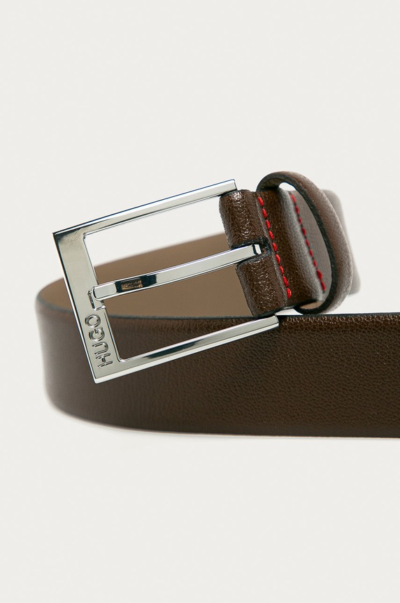 Hugo - Δερμάτινη ζώνη 50385627 καφέ AA00