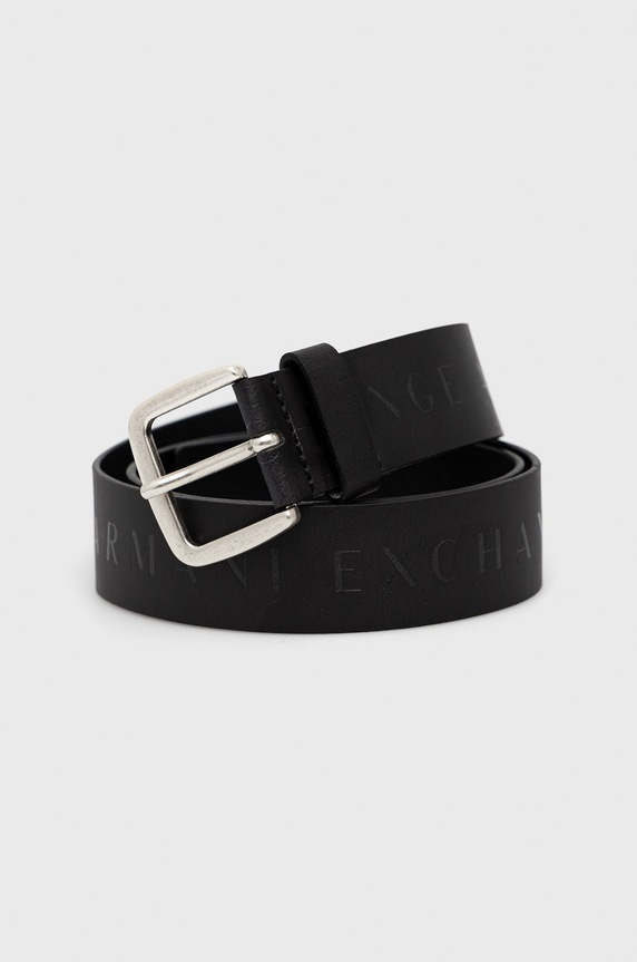 Kožený pásek Armani Exchange černá 951185.CC529.NOS