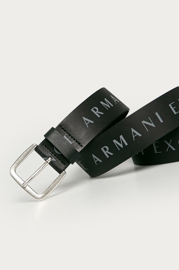 Armani Exchange - Pasek skórzany 951185.CC529.NOS czarny AA00