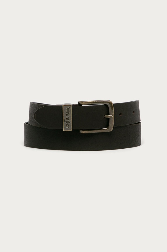Wrangler - Pasek skórzany brązowy W0080US85