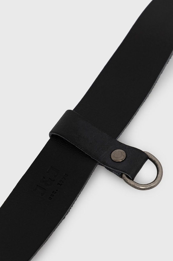 Jack & Jones Pasek skórzany 12192626 czarny AA00