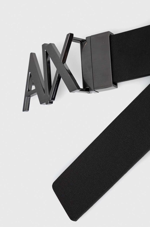 Akcesoria Armani Exchange pasek skórzany dwustronny 951017.CC505.NOS czarny