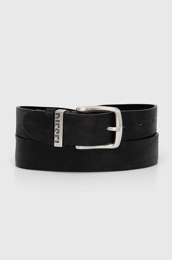 Diesel pasek skórzany B-VISIBLE BELT czarny X08506.PS142