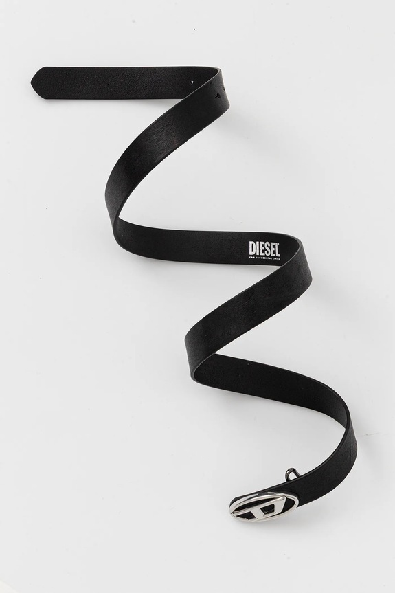 Αξεσουάρ Δερμάτινη ζώνη Diesel OVAL D LOGO B-1DR-LAYER X09813.PR271 μαύρο