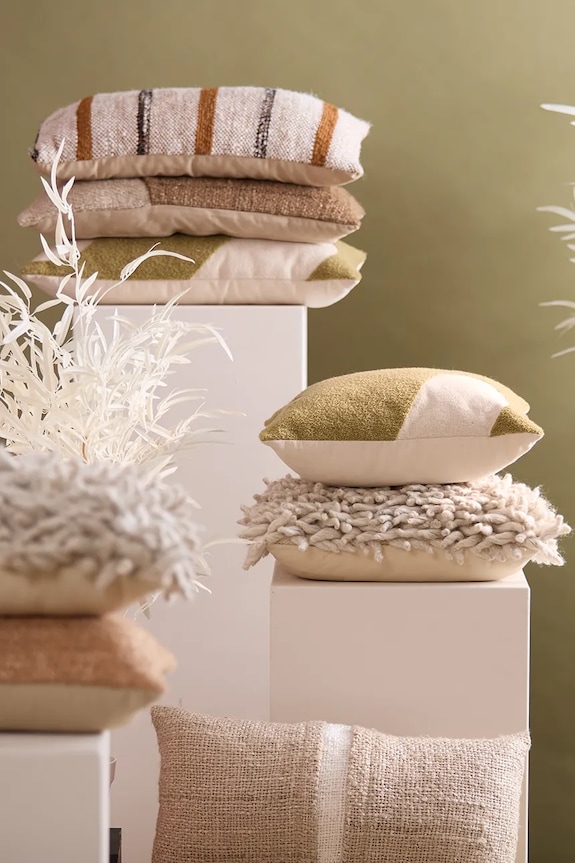 Διακοσμητικό μαξιλάρι από βαμβάκι Light & Living Comallo 45 x 45 cm λευκό 7486584