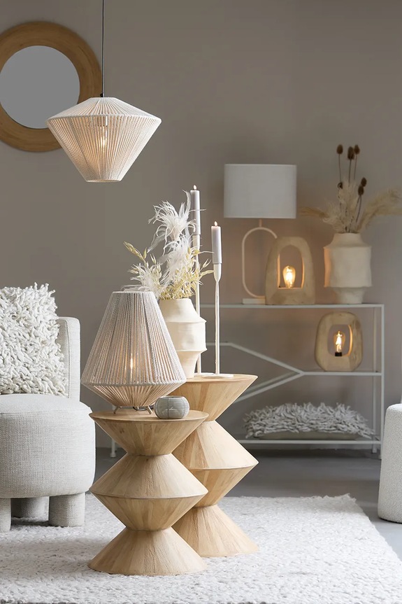 Διακοσμητικό μαξιλάρι από βαμβάκι Light & Living Comallo 45 x 45 cm 7486584 λευκό