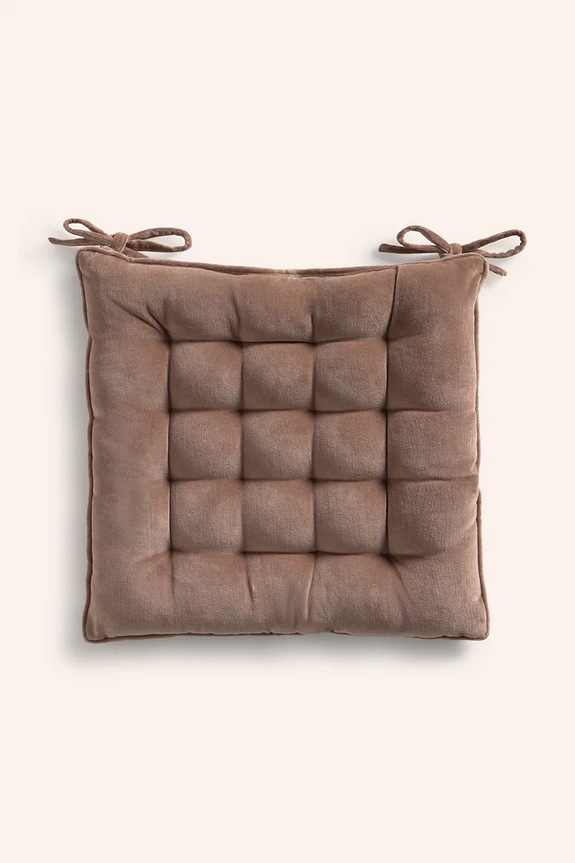 Βαμβακερό μαξιλάρι για καρέκλα Calma House 40 x 40 x 4 cm καφέ VELOUR.40G.MRR