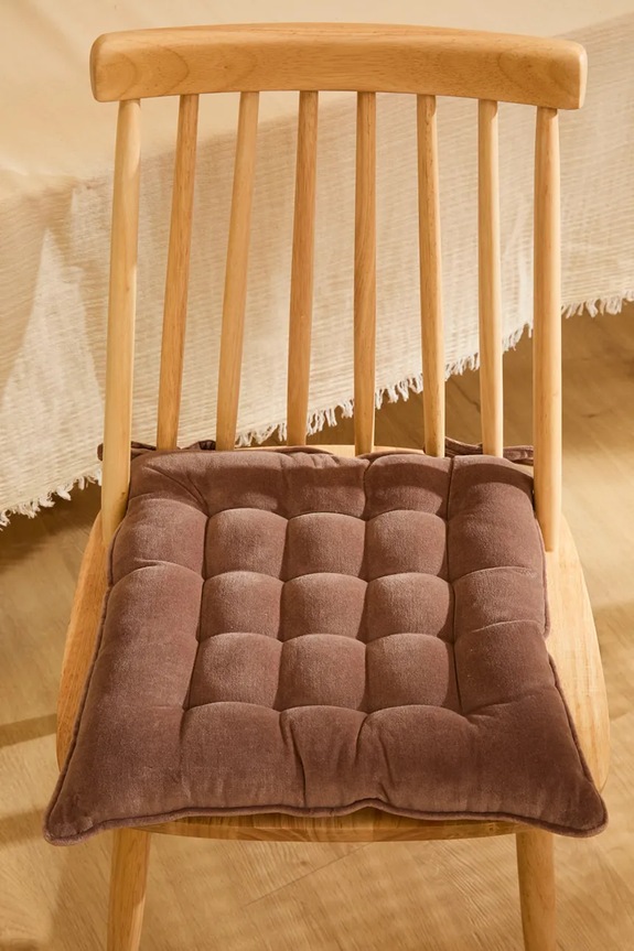 Βαμβακερό μαξιλάρι για καρέκλα Calma House 40 x 40 x 4 cm VELOUR.40G.MRR καφέ AA00