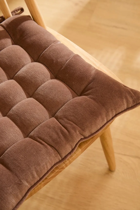 Βαμβακερό μαξιλάρι για καρέκλα Calma House 40 x 40 x 4 cm VELOUR.40G.MRR καφέ