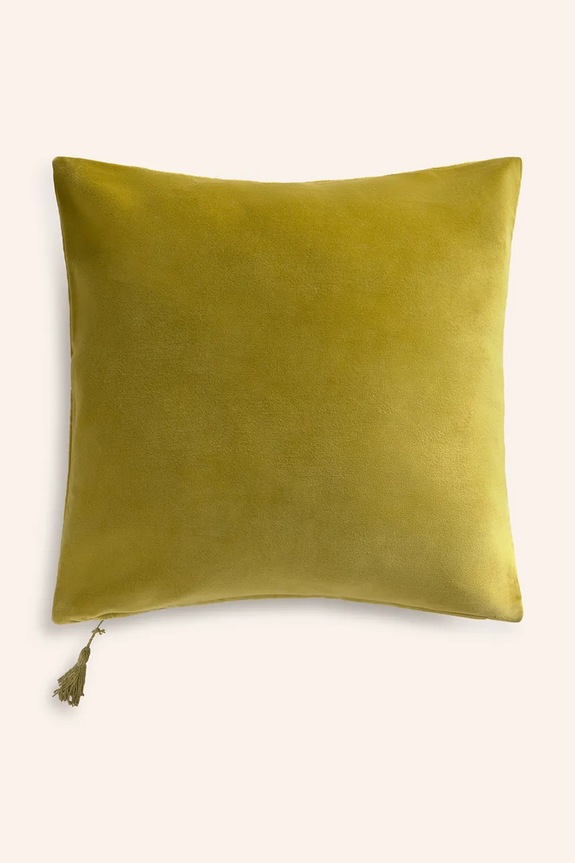 Dekoratívna bavlnená obliečka na vankúš Calma House Velour 45 x 45 cm zelená VELOUR.45.VER