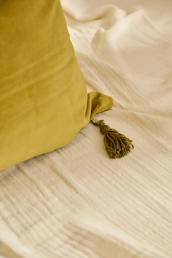 Dekoratívna bavlnená obliečka na vankúš Calma House Velour 45 x 45 cm VELOUR.45.VER zelená