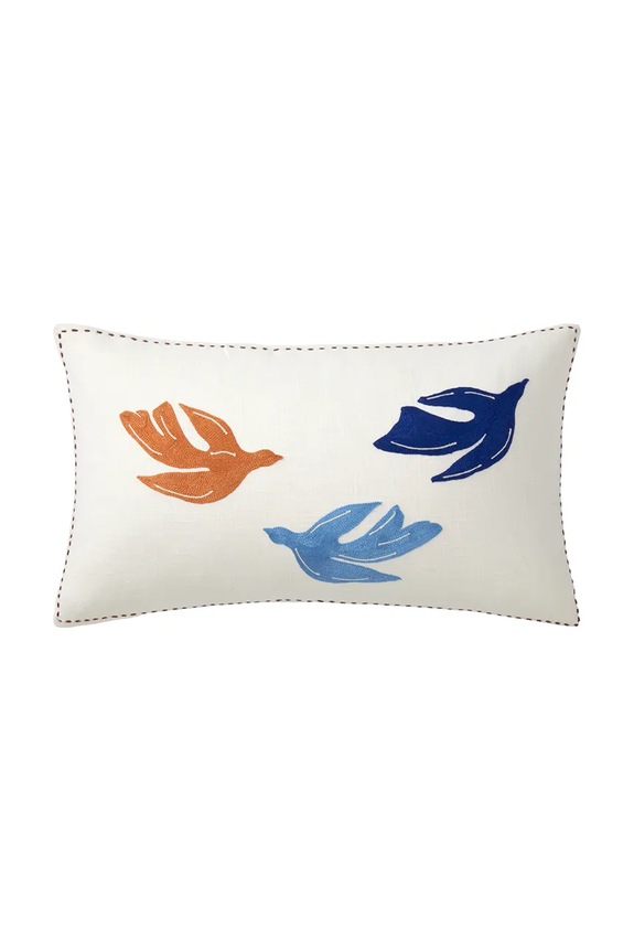 Olivier Desforges față de pernă decorativă din bumbac ENVOL 33 x 57 cm alb 1067431