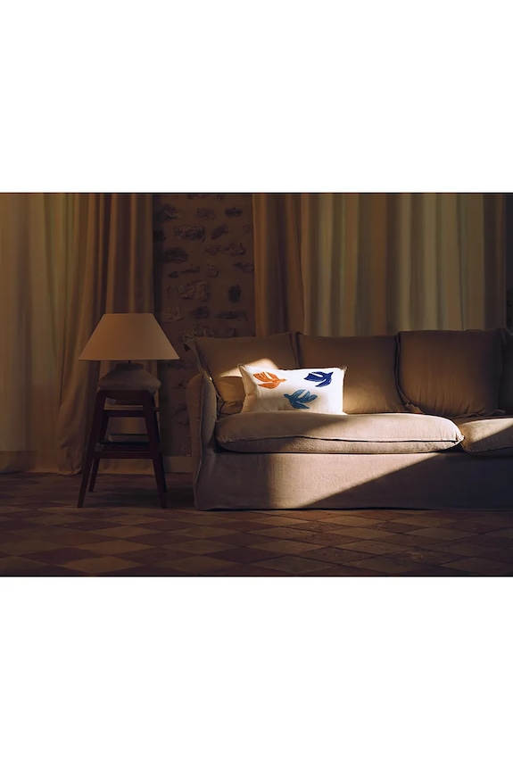 Olivier Desforges față de pernă decorativă din bumbac ENVOL 33 x 57 cm alb 1067431