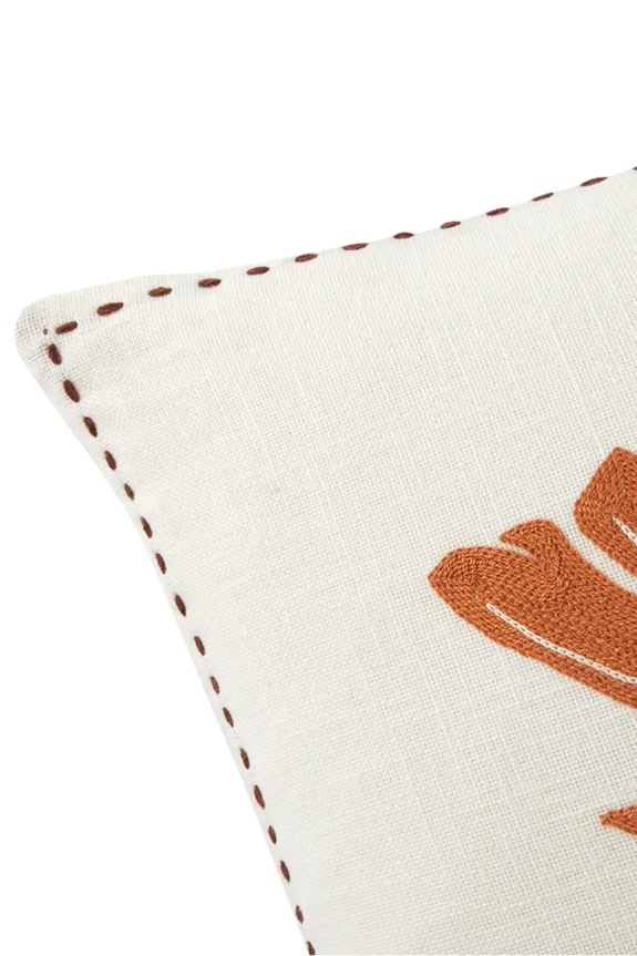 Living și dormitor Olivier Desforges față de pernă decorativă din bumbac ENVOL 33 x 57 cm 1067431 alb