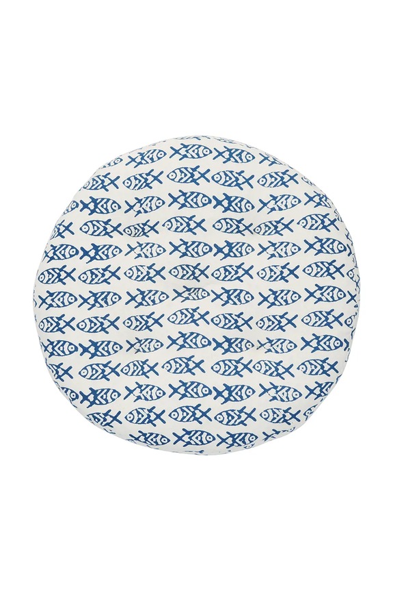 Madam Stoltz poduszka dekoracyjna z materiału tekstylnego 45 cm niebieski RCP.45.303B