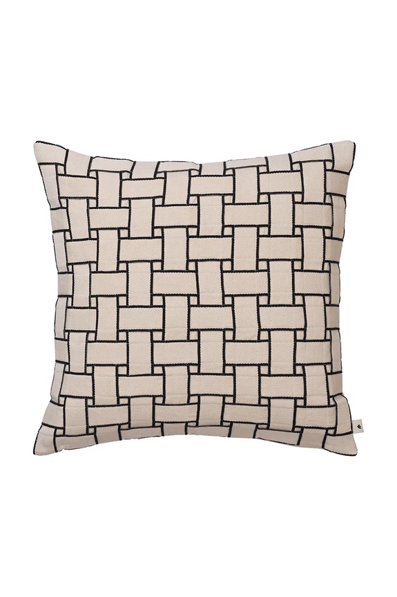 Ferm Living Polštář s dekorací bavlněný 50 x 50 cm béžová 1104272920