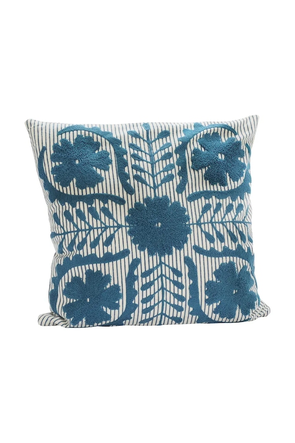 Madam Stoltz față de pernă decorativă din bumbac 45 x 45 cm albastru 325.01A