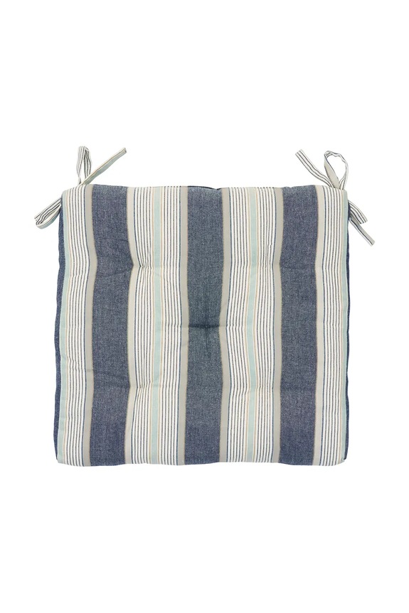 Madam Stoltz pernă de scaun din bumbac 45 x 45 cm albastru CP.4545.307