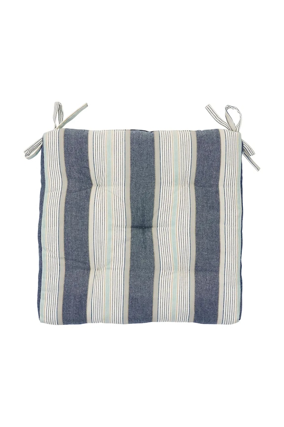 Madam Stoltz pernă de scaun din bumbac 45 x 45 cm albastru CP.4545.307