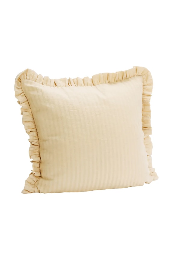 Madam Stoltz față de pernă decorativă din bumbac 50 x 50 cm galben JOCU2846